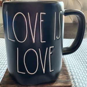 Rae Dunn Black Ceramic Mug - Love is Love